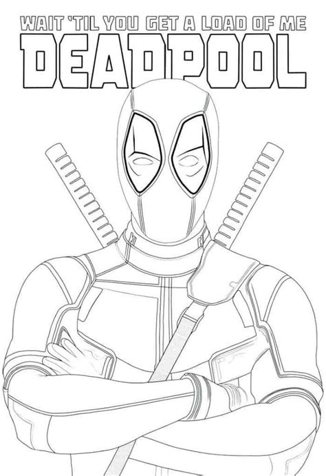 Let us color this cute little avenger. Deadpool Coloring Pages Printable in 2020 | Lego coloring ...