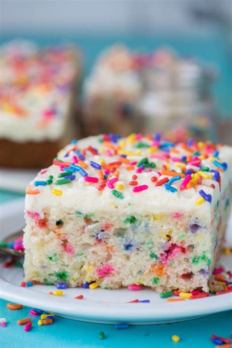 This Fluffy And Moist Homemade Funfetti Cake Is Easy To Make In A 9x13