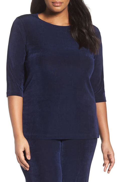 Vikki Vi Three Quarter Sleeve Top Plus Size Nordstrom