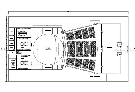 Layout Auditorium Plan Detail Dwg File Cadbull