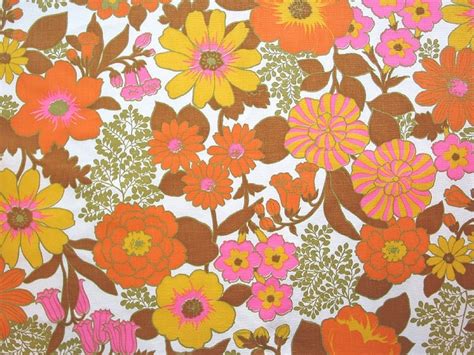 Vintage Flower Power Fabric Patterns And Textures Pinterest