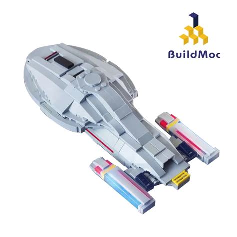 Buildmoc Movie Star Treks Uss Voyager Fighter Model Building Blocks