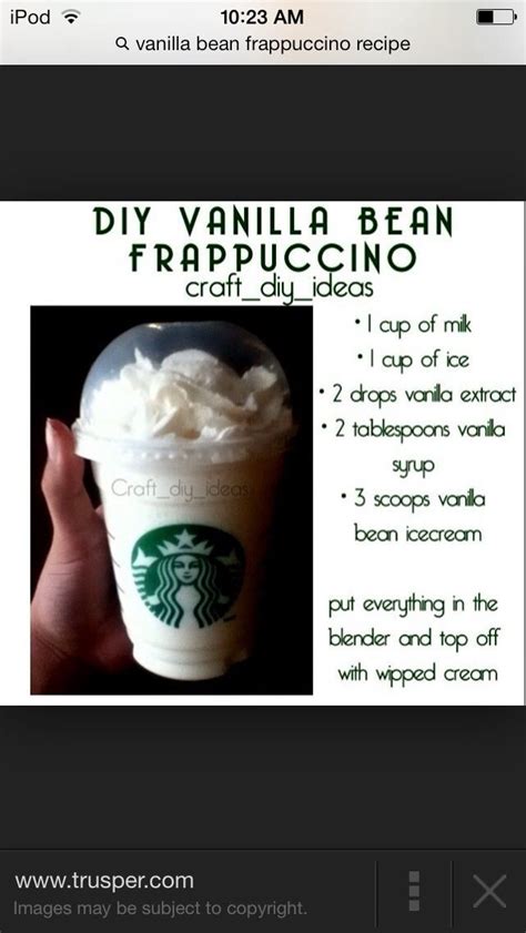 After discovering, loving, then becoming totally addicted to starbucks vanilla frappuccino drinks, i quickly realized that i was spending way too much just curious what brand of coffee everyone used? DIY vanilla bean frappe | Starbucks recipes, Starbucks ...