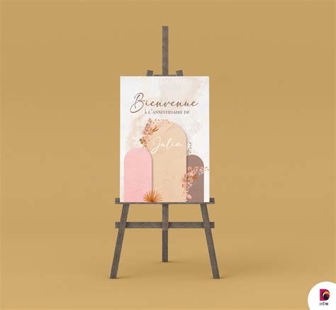 Nude Pampa Panel Poster Welcome Birthday Personalized Baptism Etsy
