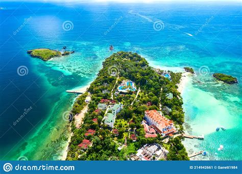 Aerial Drone View Of The Beautiful Small Island Of Atlantic Ocean Cayo