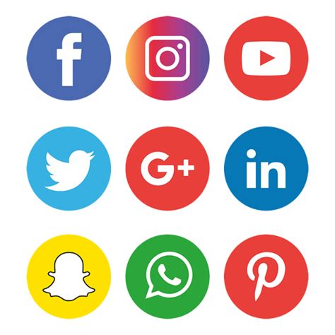 Black Social Media Icons Png Transparent - Conjunto De ícones De Mídia