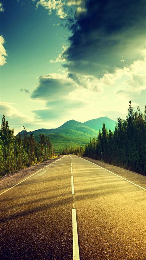 Road Scenery Background Images Beautiful Autumn Road Scenery With