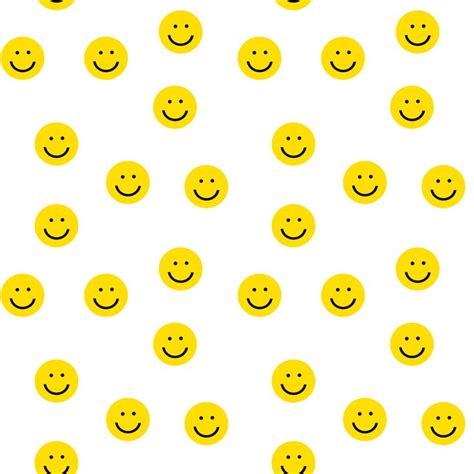 Smiley Faces White Yellow Happy Simple Smiley Pattern Smile Face Kids
