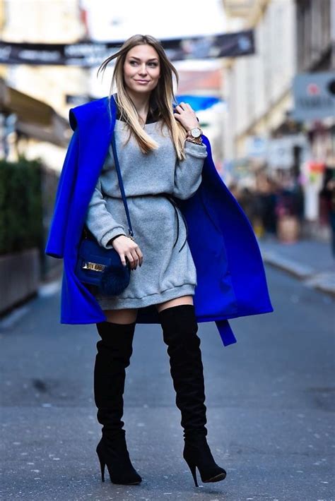 Azul Royal 30 Ideias De Looks Com A Cor Do Momento Trench Coat Outfit
