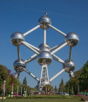 The structure was designed to mimic the shape of an iron crystal. Atomium