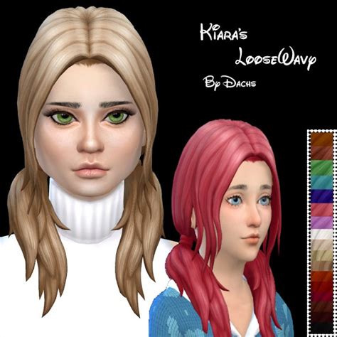 My Sims 4 Blog Rose And Kiara24 Hair Recolors For Females By Dachs