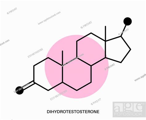 Dihydrotestosterone Or Dht Chemical Formula Logo Neurotransmitter And