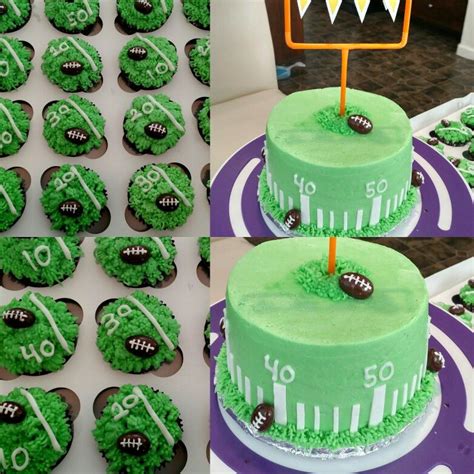 Is your little guy asking for a fun cake for his special day? Football smash cake, football cupcakes, cute little boy cake for a 1st birthday! | Football cake ...