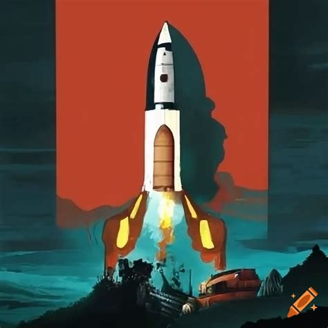 Dieselpunk Rocket Launch Poster