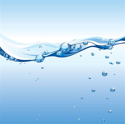 Water Wave With Bubbles Vector Graphics Free Vector For Free Download