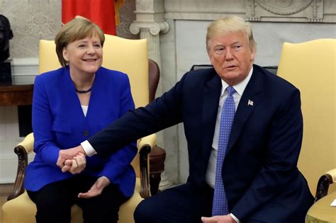 Trump Displays Warmth For Merkel At White House Despite Differences Wsj
