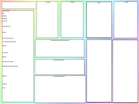 Reference Sheet Oc Info Template Download Free Mock Up