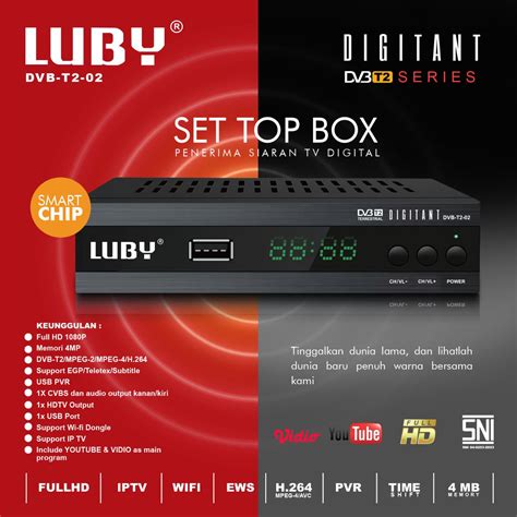 Set Top Box Luby T Matrix Apple Advan Tv Analog Ke Digital Set