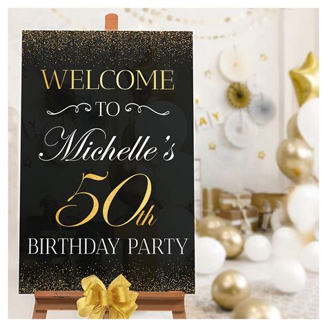 Buy Custom Welcome Sign For Birthday Party 50th Birthday Sign 50th
