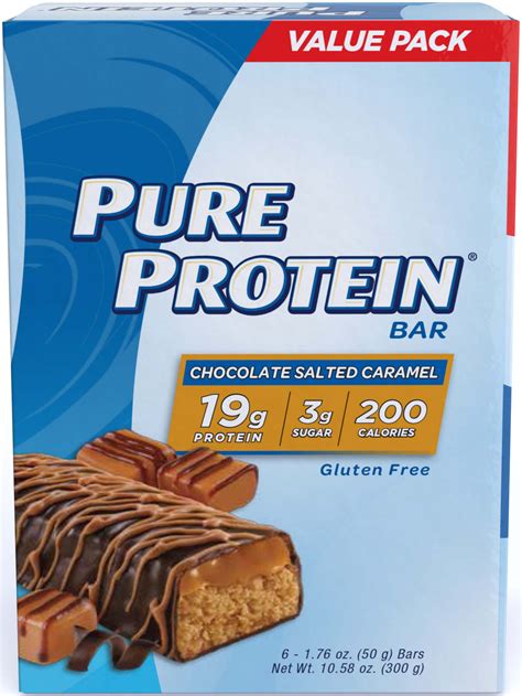 Pure Protein Bar Chocolate Salted Caramel 19g Protein 6 Ct