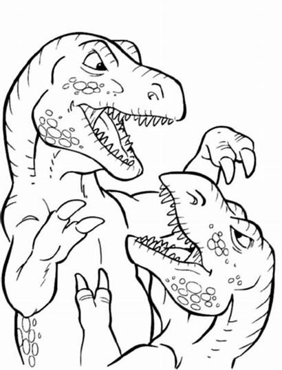 Rex Coloring Pages Colouring Fight Dinosaur Fighting