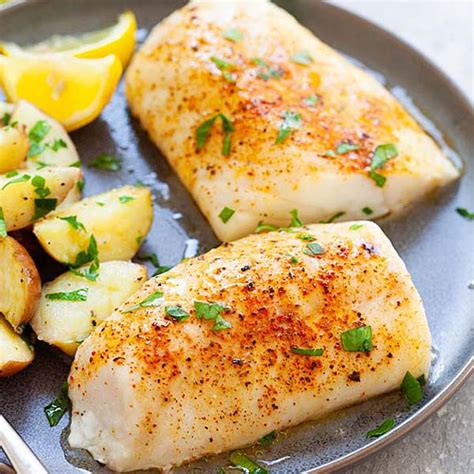 Baked Cod With Lemon Olive Oil Salt And Cayenne Pepper