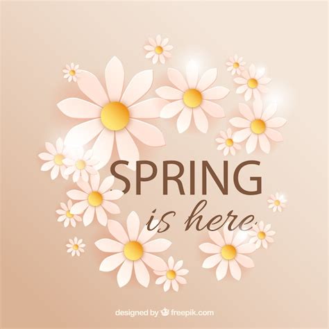 Spring Is Here With Daisies Free Vector