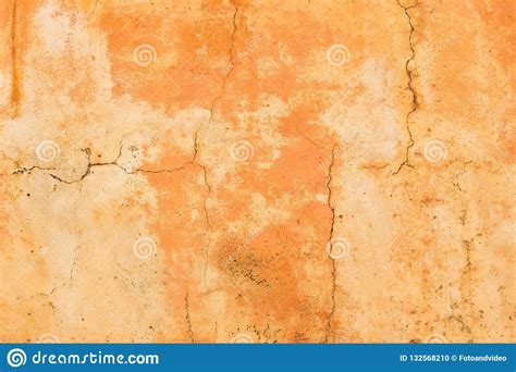 Antique Old Cracked Brown Plaster Wall Background Texture Stock Photo