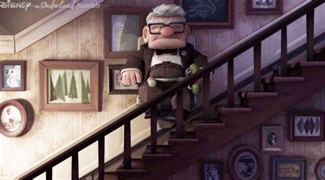 A stair lift is a chair that climbs up and down a staircase on a motorized rail attached. Disney Pixar GIF - Find & Share on GIPHY