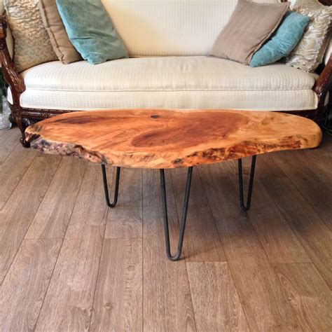 Rustic coffee table with hollow log base. Live Edge Cherry Knot Coffee Table | Coffee table, Live ...