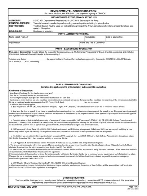 Fillable Online Fillable Army Counseling Form Samples To Complete