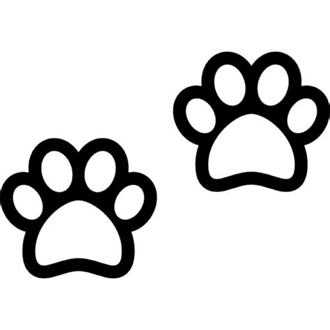 Dog Paws Outline Icons Free Download