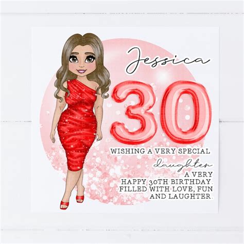 30th Birthday Card Daughter Etsy Uk