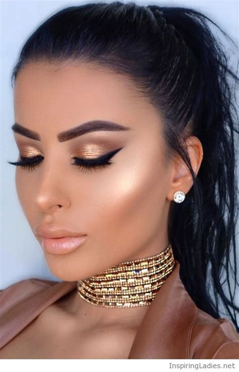 Beautiful Gold Makeup Inspire Inspiring Ladies Gold Makeup Gorgeous