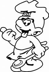 Coloring Baker Smurf Wecoloringpage sketch template