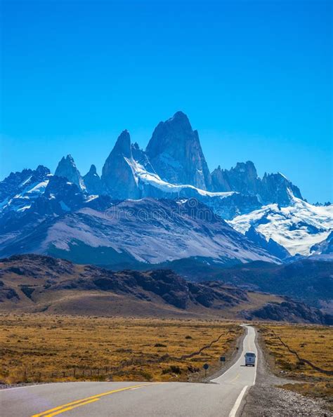 Fine Concrete Highway To Mount Fitz Roy Stock Photos Free And Royalty