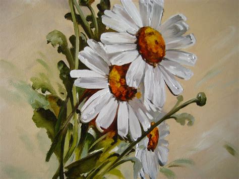 DAISY Painting Oil Original Canvas Art Daisies Bouquet Etsy