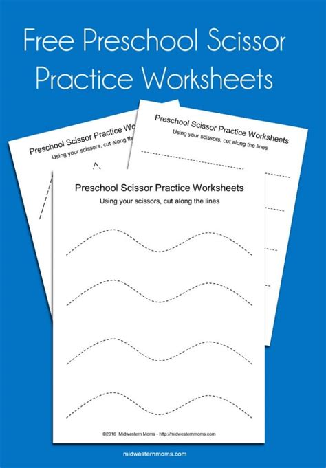 Help kids practice their fine motor skills; Preschool Scissor Practice Worksheets