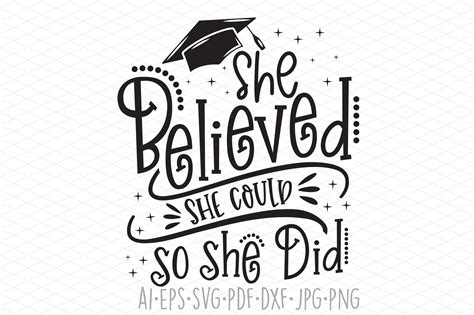 She Believed She Could So She Did Gráfico Por Moms Love · Creative Fabrica