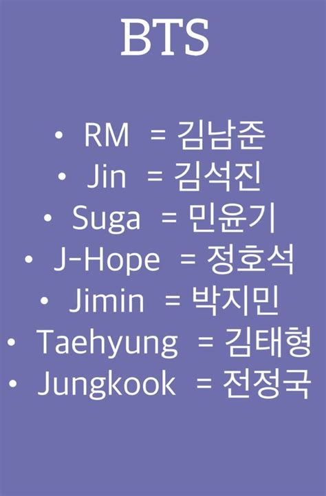 Bts Members Name In Hangul Bts Army Worlds My Xxx Hot Girl