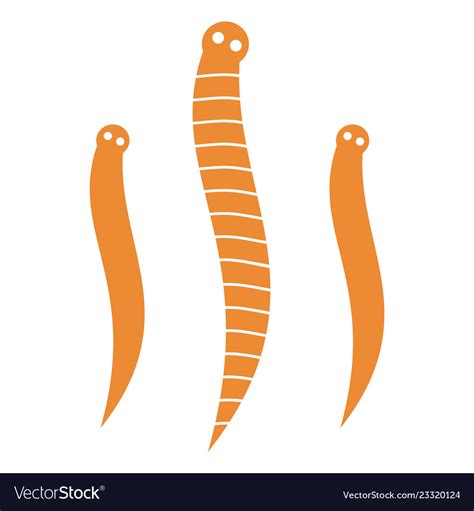 Worms Icon Royalty Free Vector Image Vectorstock