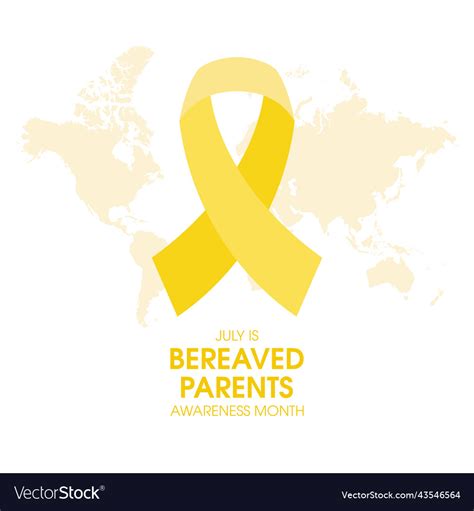 July Is Bereaved Parents Awareness Month Poster Vector Image