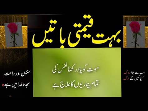 Qeemti Batein Urduquotes Urdupoetrystatus Motivationalvideo