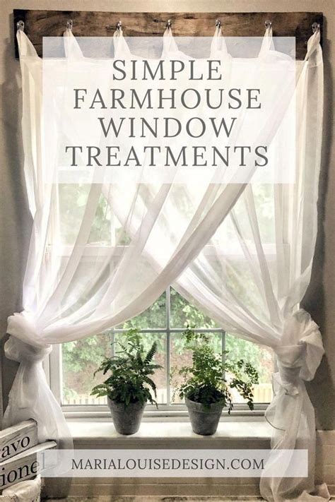 Simple Farmhouse Window Treatments Maria Louise Design Farmhouse