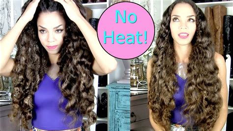 No Heat Curls Tutorial Big Soft Curls Without Heat Hair Tutorial No