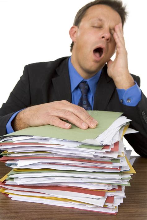 Businessman Overwhelmed By Paperwork Stock Image Image Of Studio