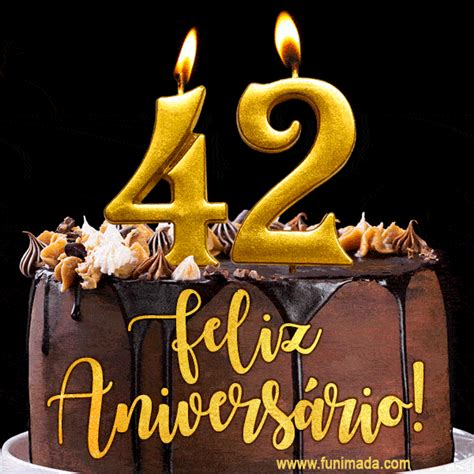 Feliz aniversário de 42 anos lindo bolo de feliz aniversário