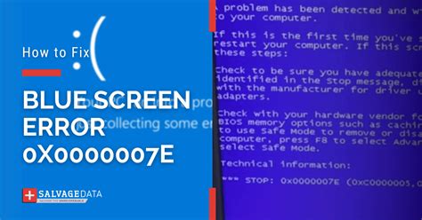 how to fix stop error 0x0000007e blue screen error on windows [2023] salvagedata