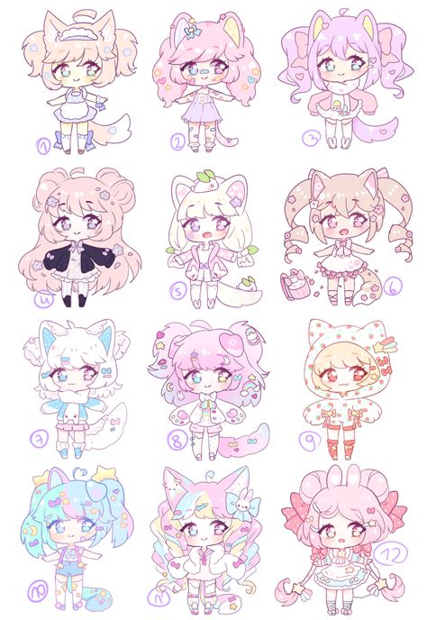 Lowered Set Price Adopts Closed By Trashochist On Deviantart Cute