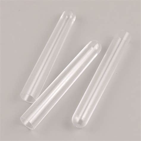 2020 Transparent Laboratory Clear Plastic Test Tube Vials Push Caps